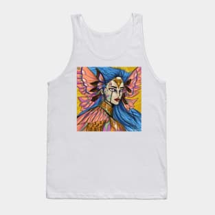 white fairy ecopop in magical ink butterfly and gold Tank Top